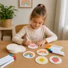 LEAN TOYS Papel mágico 3D DIY discos de polpa de madeira 20 unidades 6 cm