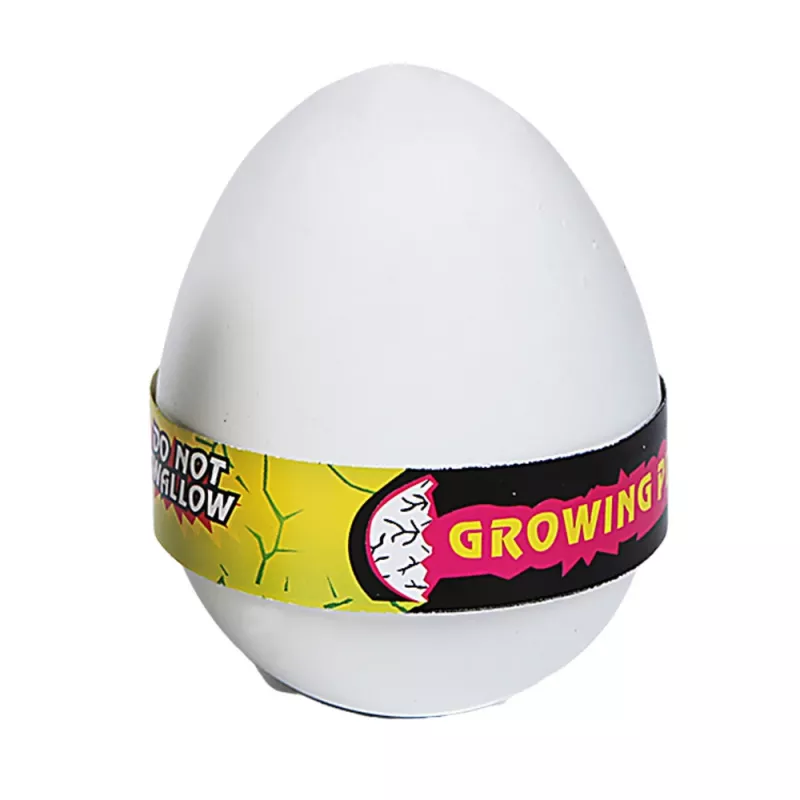 Ovo mágico LEAN TOYS dinossauro a eclodir na água, branco, 6,5 cm