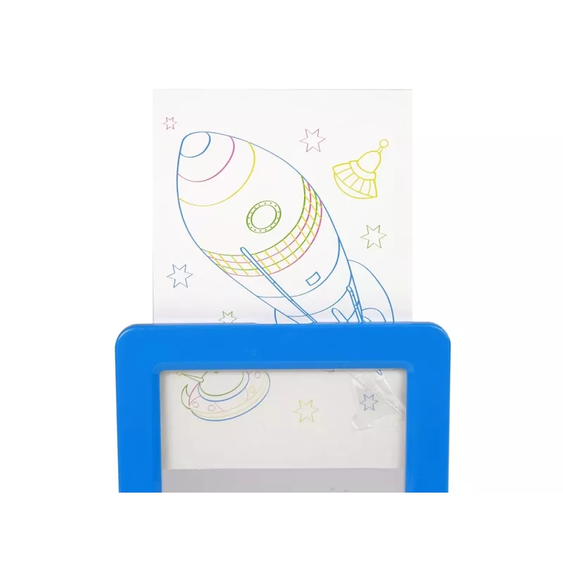 LEAN TOYS Quadro branco 3D mágico iluminado óculos azul