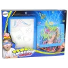 LEAN TOYS Quadro branco 3D mágico iluminado óculos azul