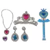 LEAN TOYS Conjunto Princesas de Conto de Fadas Mágicas Varinha Interativa Luz Som Função Projetor de Estrelas