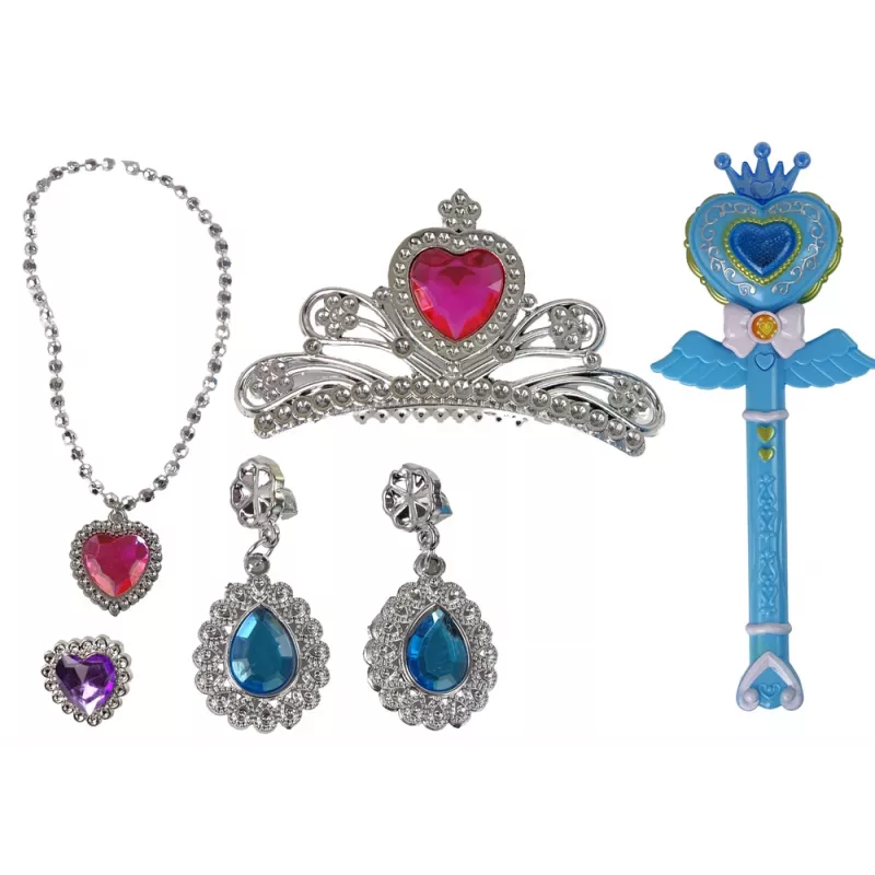 LEAN TOYS Conjunto Princesas de Conto de Fadas Mágicas Varinha Interativa Luz Som Função Projetor de Estrelas