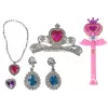LEAN TOYS Conjunto Princesas de Conto de Fadas Mágicas com Varinha Interativa, Luz, Som e Função Projetor de Estrelas