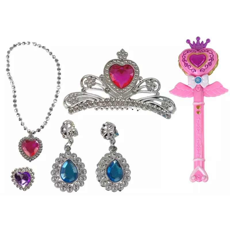 LEAN TOYS Conjunto Princesas de Conto de Fadas Mágicas com Varinha Interativa, Luz, Som e Função Projetor de Estrelas