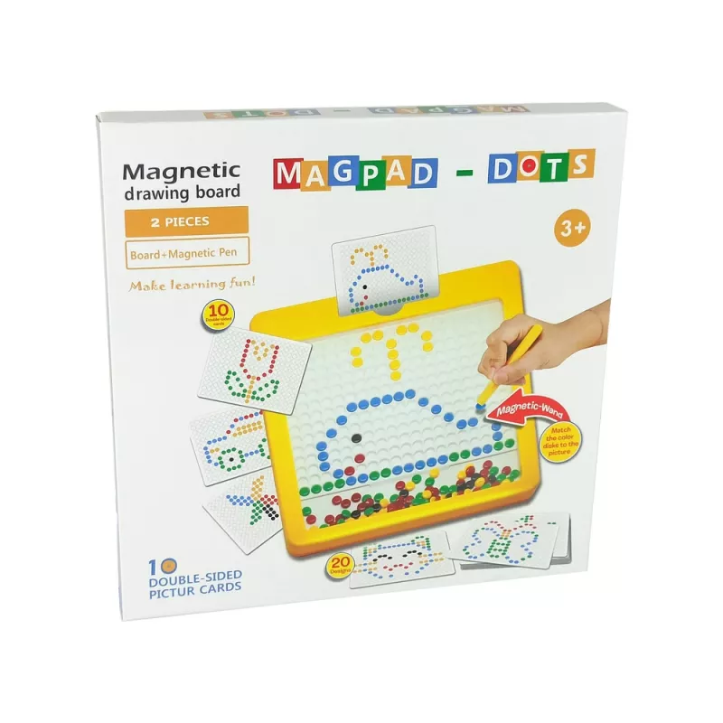 LEAN TOYS Quadro magnético 100 contas amarelas