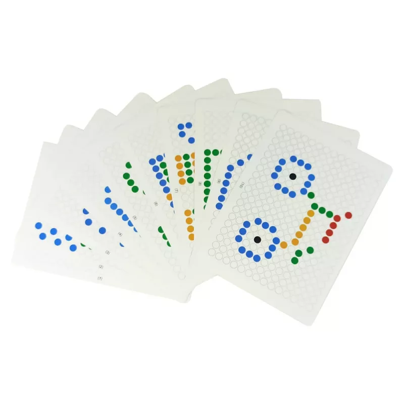 LEAN TOYS Quadro magnético 100 contas amarelas