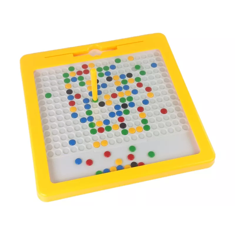 LEAN TOYS Quadro magnético 100 contas amarelas