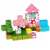 LEAN TOYS Blocos magnéticos conjunto de 50 peças – cubos 3D Pixel unicórnio, plástico ABS, brinquedo de construção criativo