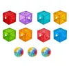 LEAN TOYS Blocos Magnéticos 60 Peças - Conjunto de Construção Colorido de Cubos e Esferas