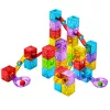 LEAN TOYS Blocos Magnéticos 60 Peças - Conjunto de Construção Colorido de Cubos e Esferas