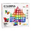 LEAN TOYS blocos de construção magnéticos painéis 3D criativos STEM coloridos 100 peças