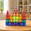 Blocos de construção magnéticos LEAN TOYS 3D painéis criativo STEM colorido 73 unid.