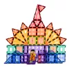 LEAN TOYS blocos magnéticos de construção placas 3D criativo STEM colorido 85 unid.