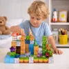 LEAN TOYS Blocos de construção magnéticos Cubos Mundo Quadrado 3D 114 peças
