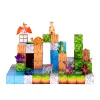 LEAN TOYS Blocos de construção magnéticos Cubos Mundo Quadrado 3D 114 peças