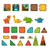 LEAN TOYS Blocos magnéticos dinossauro vulcão 31 peças