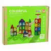LEAN TOYS Blocos de Construção Magnéticos Conjunto de Comboio com Bolas STEM e Dinossauros – 92 Peças
