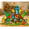 LEAN TOYS blocos de construção magnéticos animais selvagens selva ZOO 52 peças