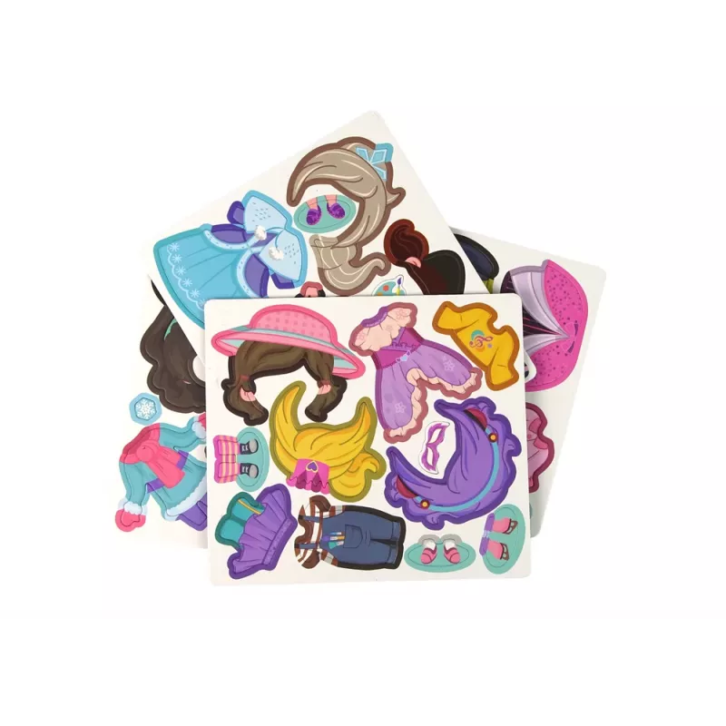 LEAN TOYS Livro de Puzzle Magnético Disfarces de Fantasias