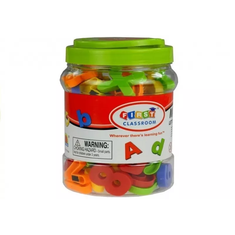 LEAN TOYS Letras e números magnéticos em vidro – conjunto de 78 peças de alfabeto e matemática para crianças a partir dos 3 anos