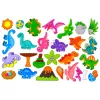 Livro de puzzle magnético dinossauros com ímanes coloridos 30 unidades LEAN TOYS