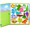 Livro de puzzle magnético dinossauros com ímanes coloridos 30 unidades LEAN TOYS