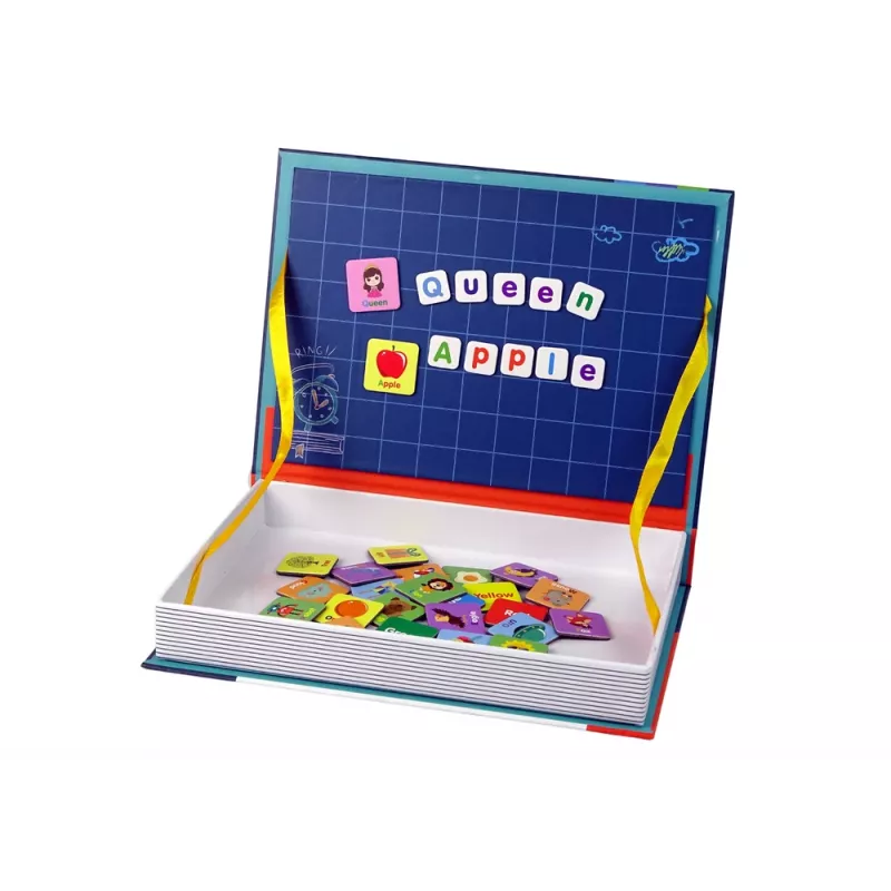 LEAN TOYS Livro de Puzzle Magnético Alfabeto Inglês Imagens