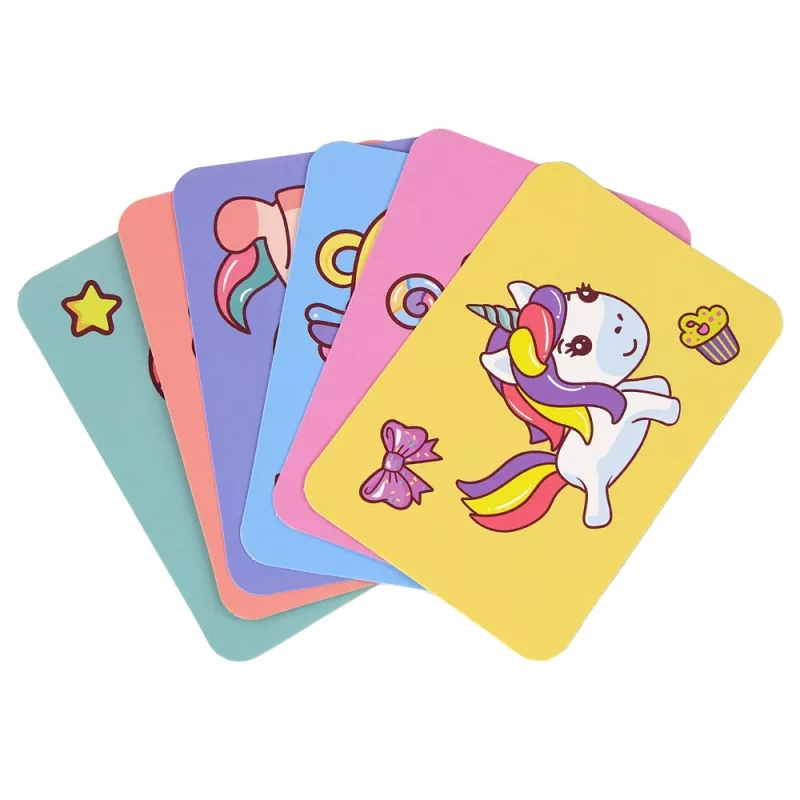 LEAN TOYS Livro de Puzzle Magnético Unicórnios Puzzles Cartas