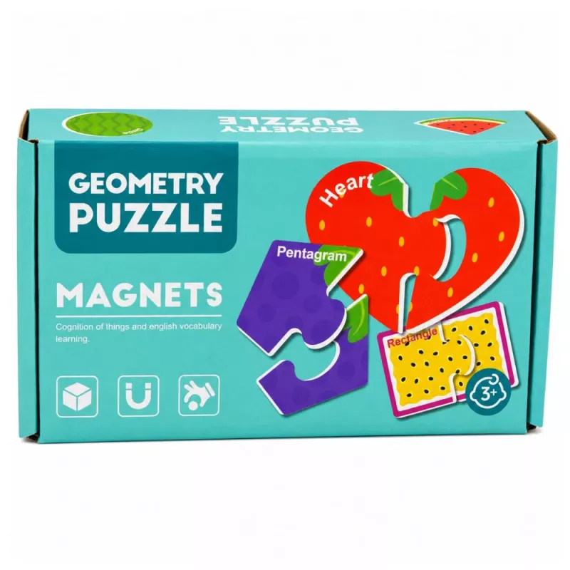 LEAN TOYS puzzle magnético frutas de aprendizagem 30 peças – ímanes de frutas educativos para quadros, quadros brancos e frigoríficos