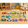 LEAN TOYS puzzle magnético veículos brinquedo educativo meios de transporte conjunto 30 peças