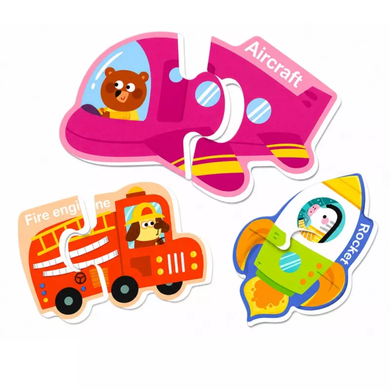LEAN TOYS puzzle magnético veículos brinquedo educativo meios de transporte conjunto 30 peças
