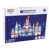 LEAN TOYS Blocos de construção magnéticos Magnetic Space Windows 90 peças – Conjunto STEM em plástico ABS