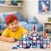 LEAN TOYS Blocos de construção magnéticos Magnetic Space Windows 90 peças – Conjunto STEM em plástico ABS