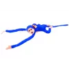 Peluche mascote macaco com bebé LEAN TOYS, Azul 90 cm