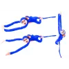 Peluche mascote macaco com bebé LEAN TOYS, Azul 90 cm