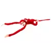 LEAN TOYS Mascote Peluche Macaco com Bebé, Vermelho 70 cm