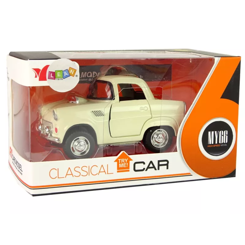 LEAN TOYS Carro metálico clássico com portas que abrem e som