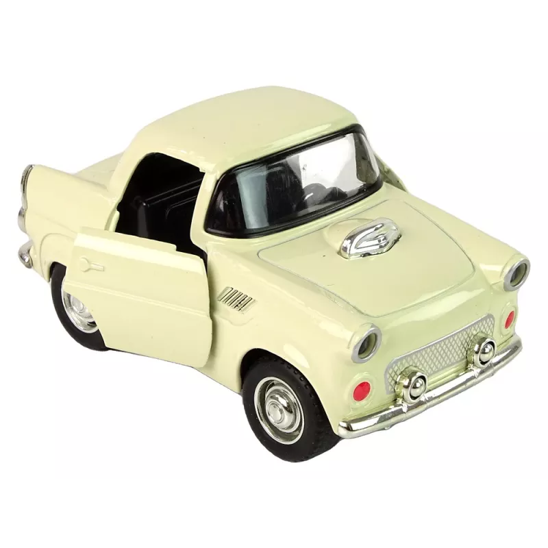 LEAN TOYS Carro metálico clássico com portas que abrem e som