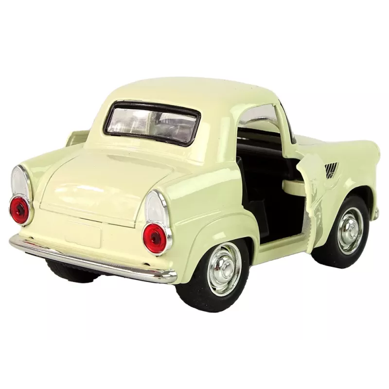 LEAN TOYS Carro metálico clássico com portas que abrem e som