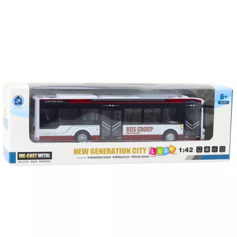 Autocarro Metálico City LEAN TOYS com Som e Luz 1:42