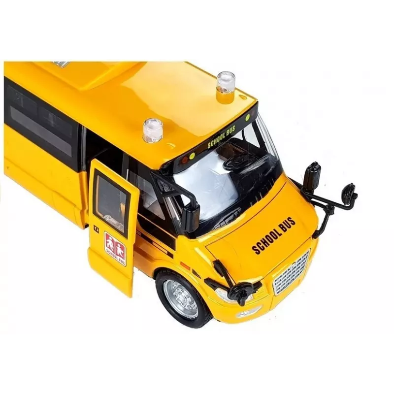LEAN TOYS Autocarro Escolar de Metal com Fricção Modelo em Zamac