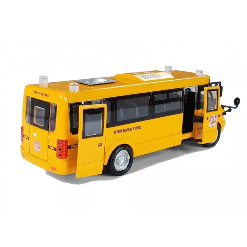 LEAN TOYS Autocarro Escolar de Metal com Fricção Modelo em Zamac