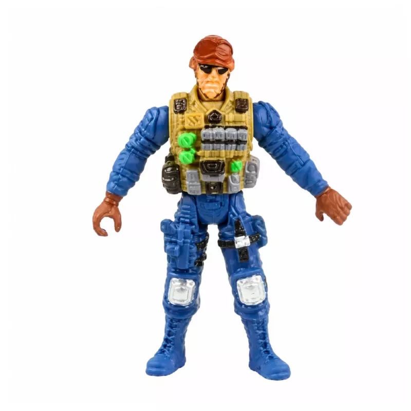 LEAN TOYS Avião de combate militar com figura de soldado, lança-foguetes, luzes e sons
