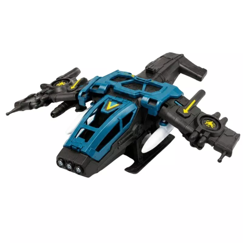 LEAN TOYS Avião de combate militar com figura de soldado, lança-foguetes, luzes e sons