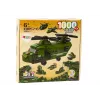 LEAN TOYS Conjunto de construção helicóptero militar verde militar 1000 peças