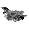 Avião de caça militar a jato telecomandado RC LEAN TOYS Cinzento com luzes