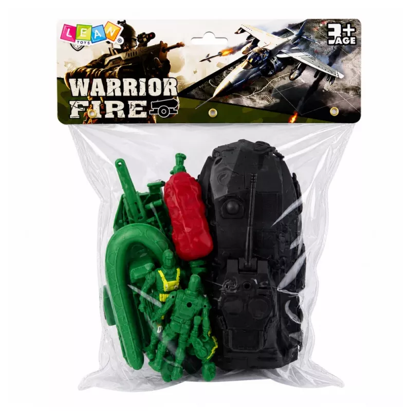 LEAN TOYS Conjunto militar Soldados com veículo blindado 14 peças
