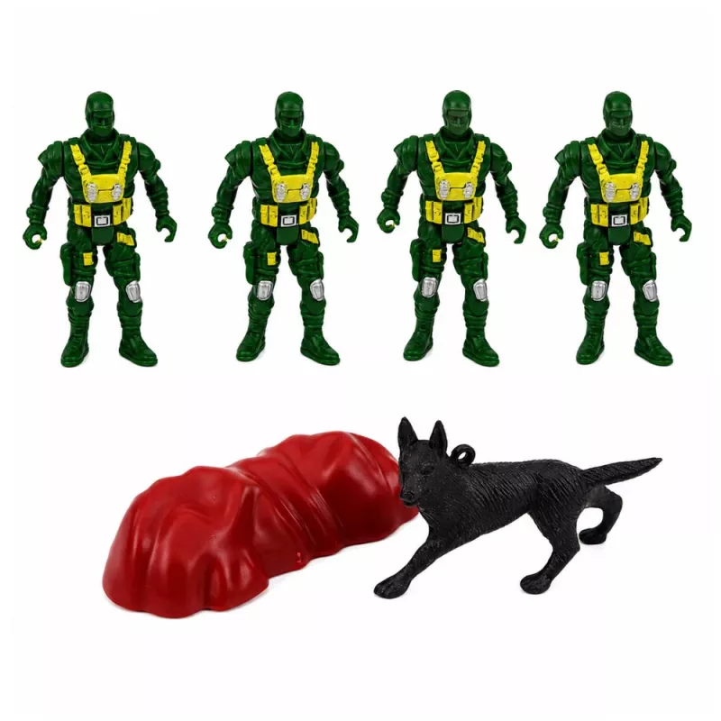 LEAN TOYS Conjunto militar Soldados com veículo blindado 14 peças
