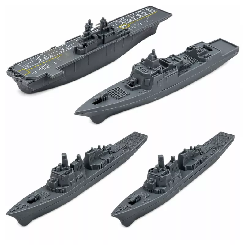 LEAN TOYS Conjunto militar Soldados Veículos Navios Aviões de combate Base 54 unid.
