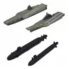 LEAN TOYS Conjunto militar Soldados Veículos Navios Aviões de combate Base 54 unid.
